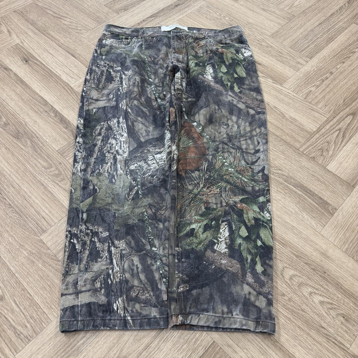 Y2K Mossy Oak camo jeans Loose Rustic Ridge camouflage utility combat trousers