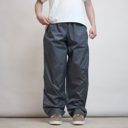 Grey Baggy Nike trackies XL loose y2k floaty leg joggers embroidered logo