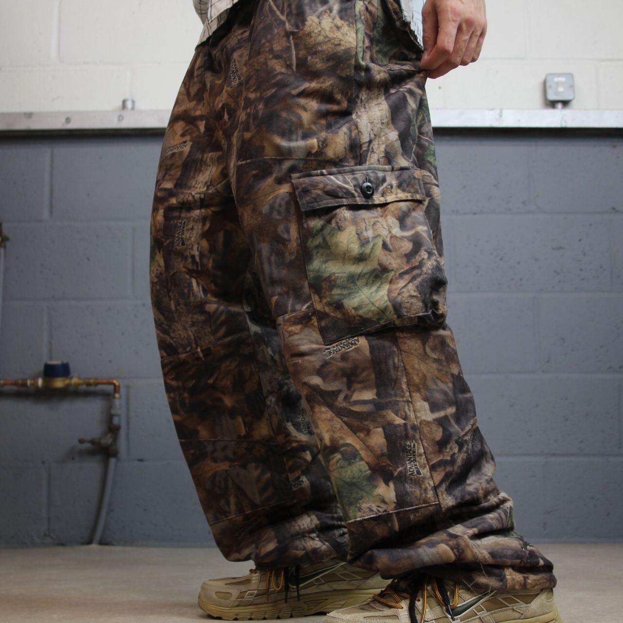 Fleece baggy camo cargo pants khaki Advantage timber Realtree camouflage trousers