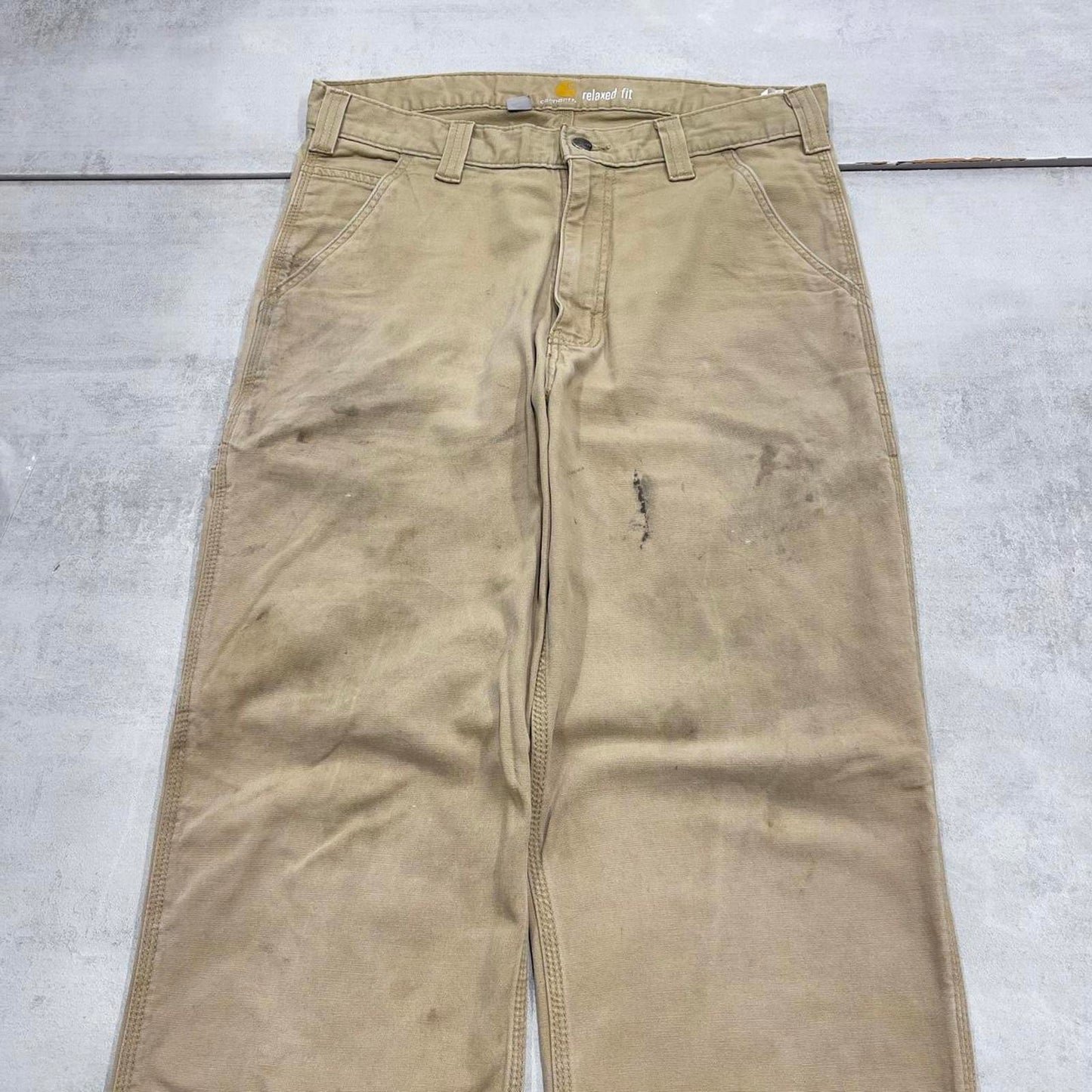 Carhartt carpenter pants W33 L36 beige relaxed skater style cargos