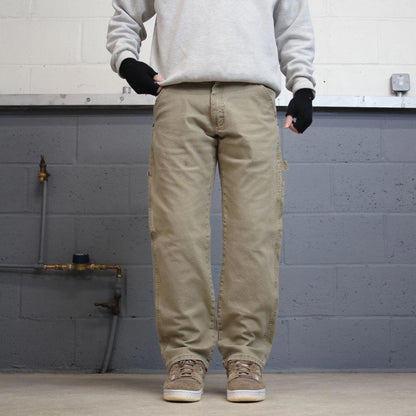Wrangler carpenter jeans skater workwear W32L30 loose khaki denim cargo casual pants