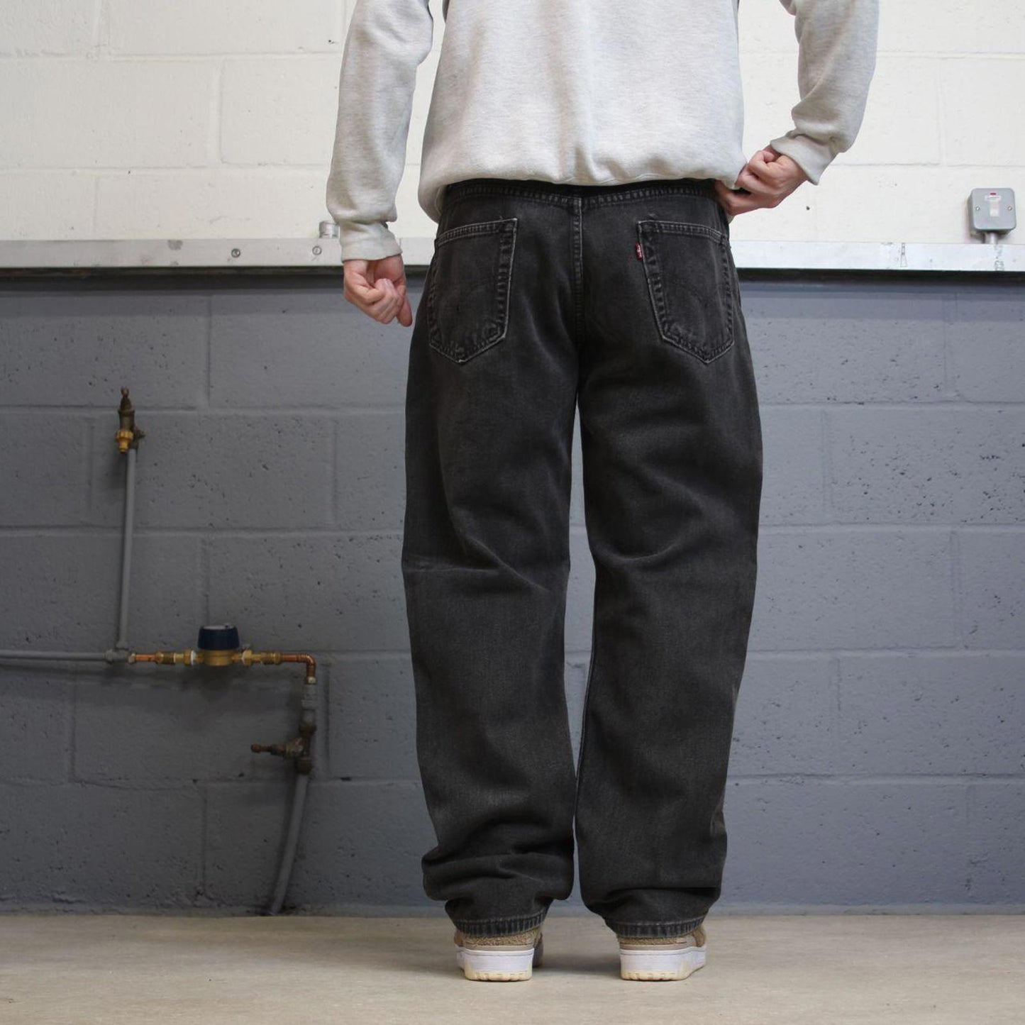 Vintage y2k Levis 505 jeans black Casual style 5 pocket loose straight leg denim pants