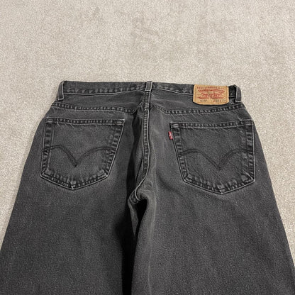 Levi's 505 straight fit jeans y2k black Regular straight leg denim pants red tab logo