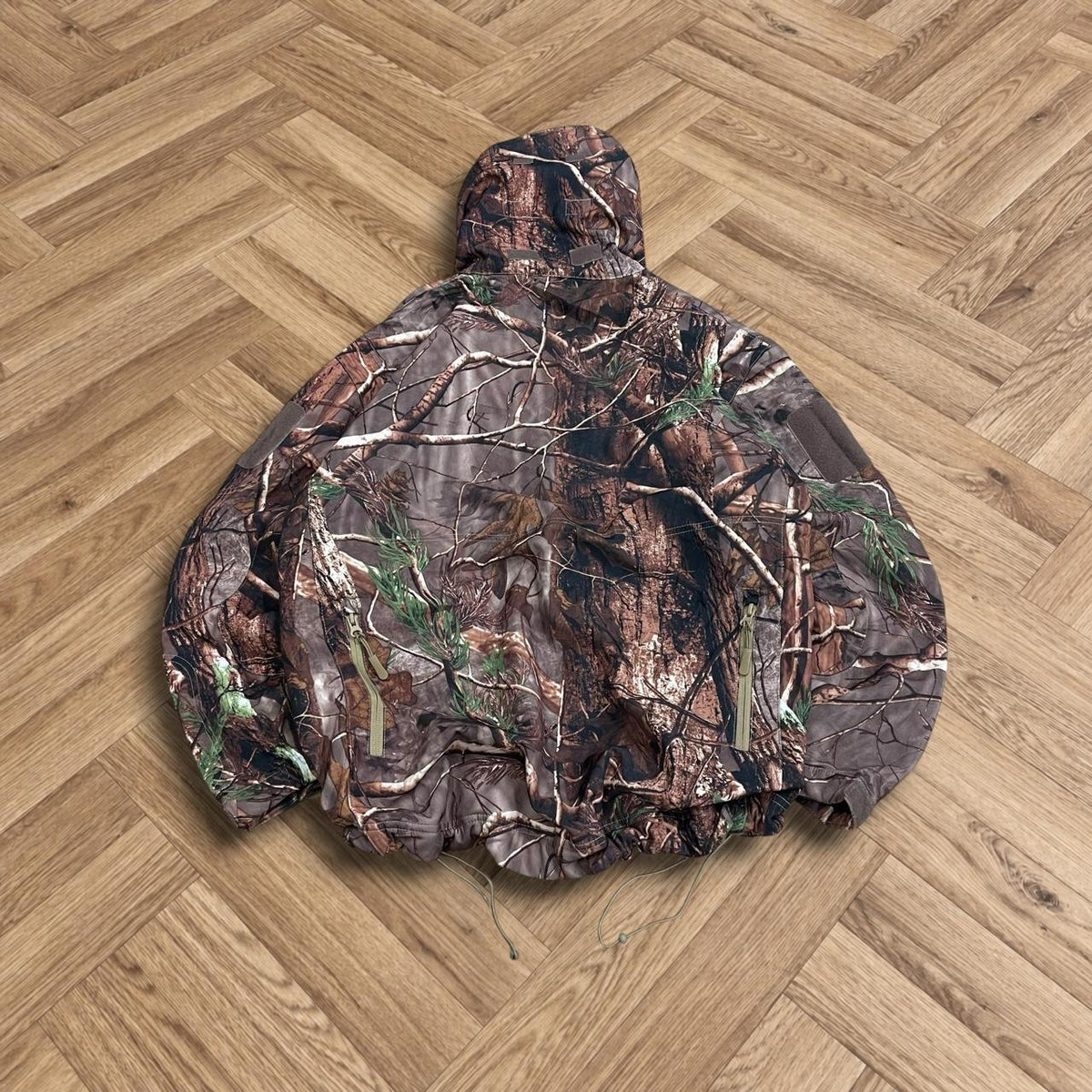 Y2K camo technical windbreaker jacket Adjustable camouflage hooded soft shell tech coat