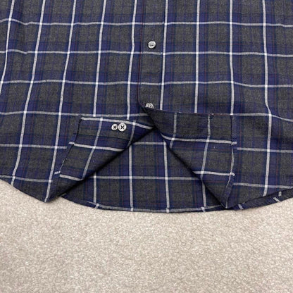 Checkered plaid flannel shirt autumnal XL grey APT. 9 men's long sleeve button up y2k style