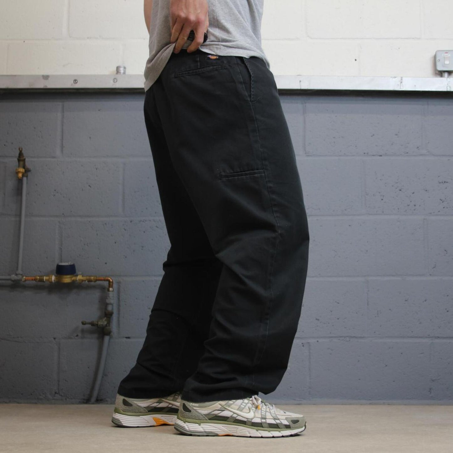 Dickies cargo pants wide leg black Twill chino skater style utility work trousers