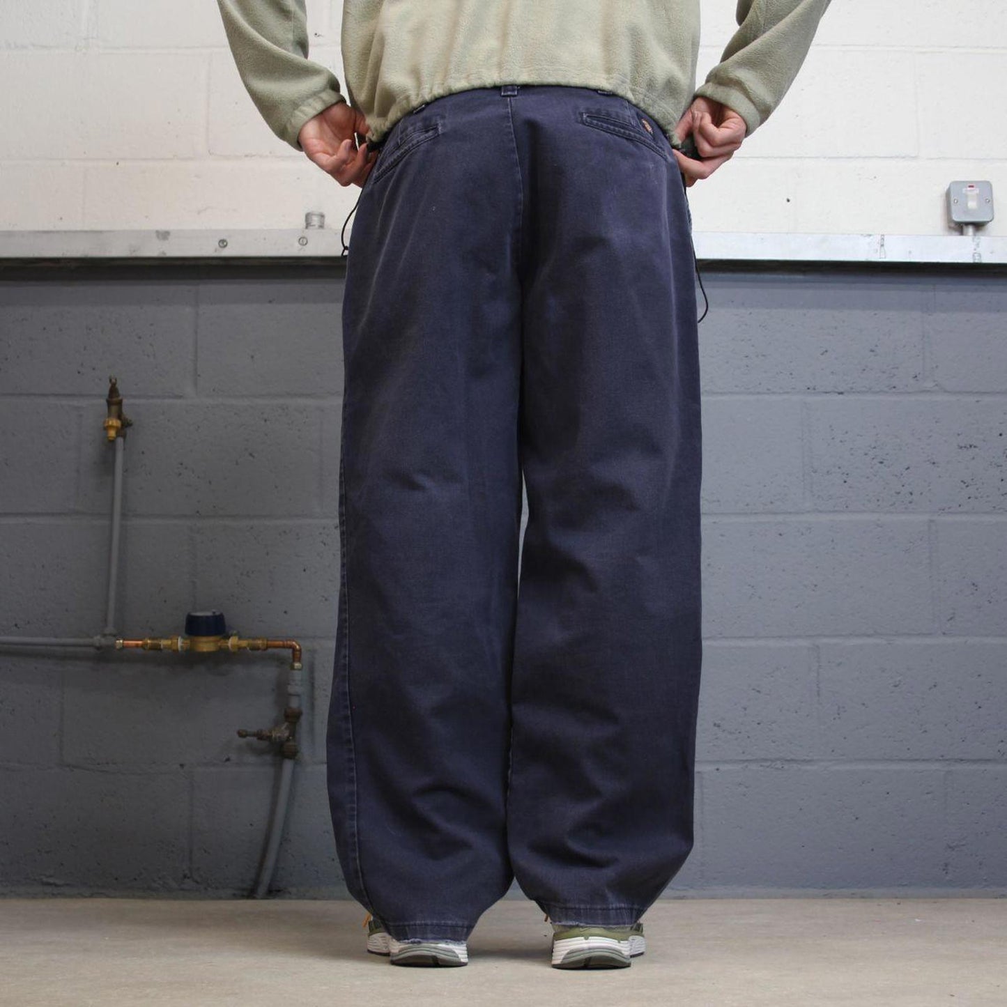 Y2K Dickies chino work pants faded navy Loose flex chino style skate trousers