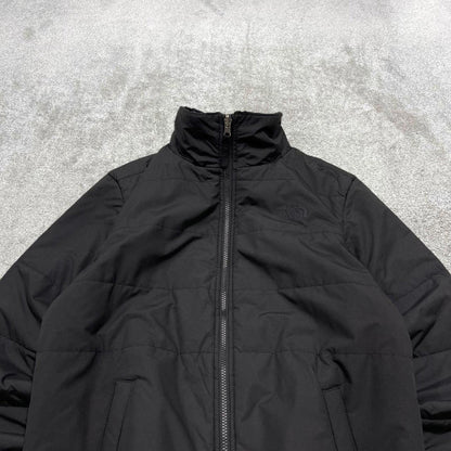 Black North Face technical jacket Large women's y2k 00s style reversible sherpa fleece coat outdoors