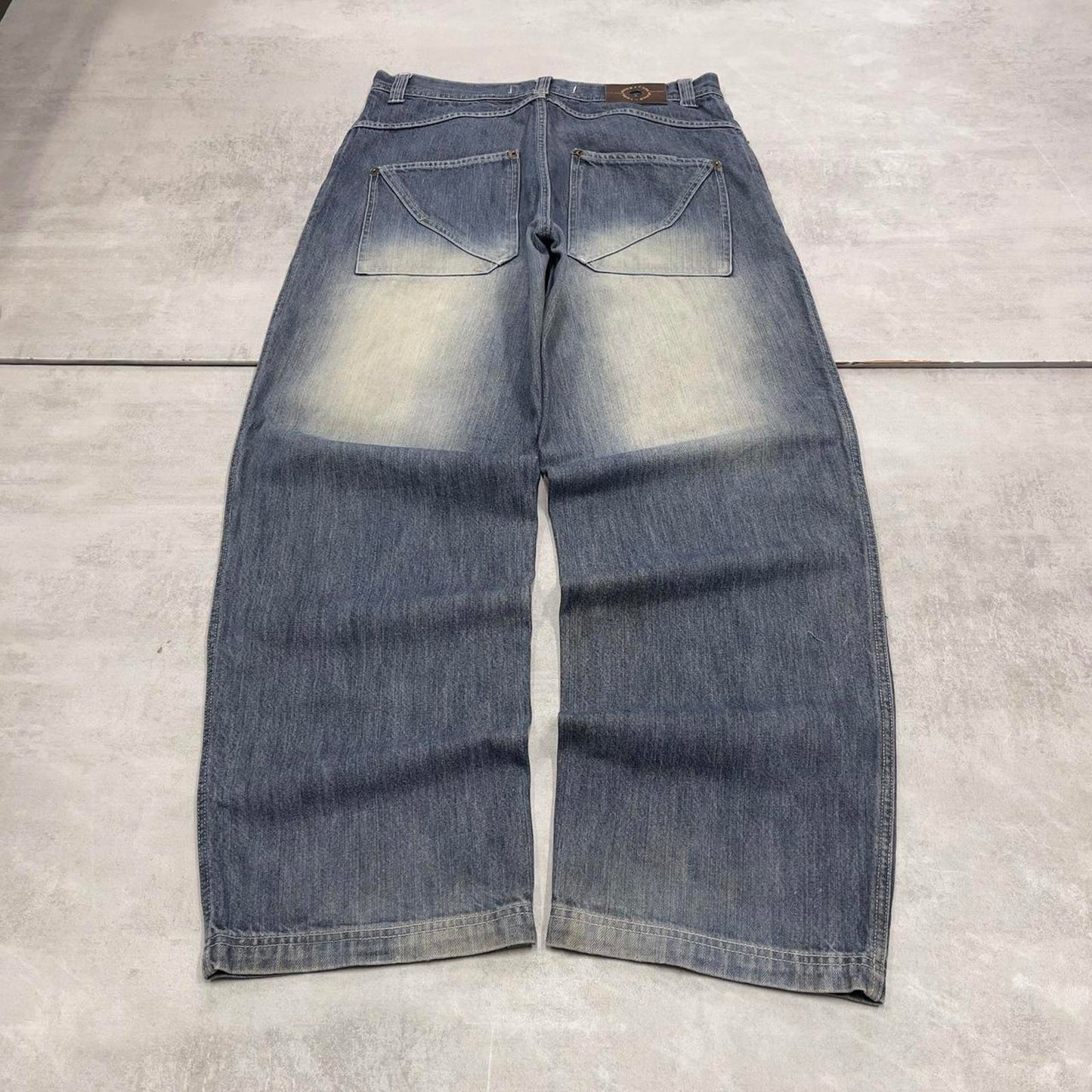 Baggy Tool jeans W34 L32 blue loose 90s thick denim wide leg y2k style skater jeans