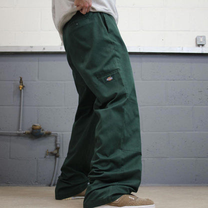 Baggy Dickies double knee carpenter pants W34L34 green 90s skate style loose leg cargos