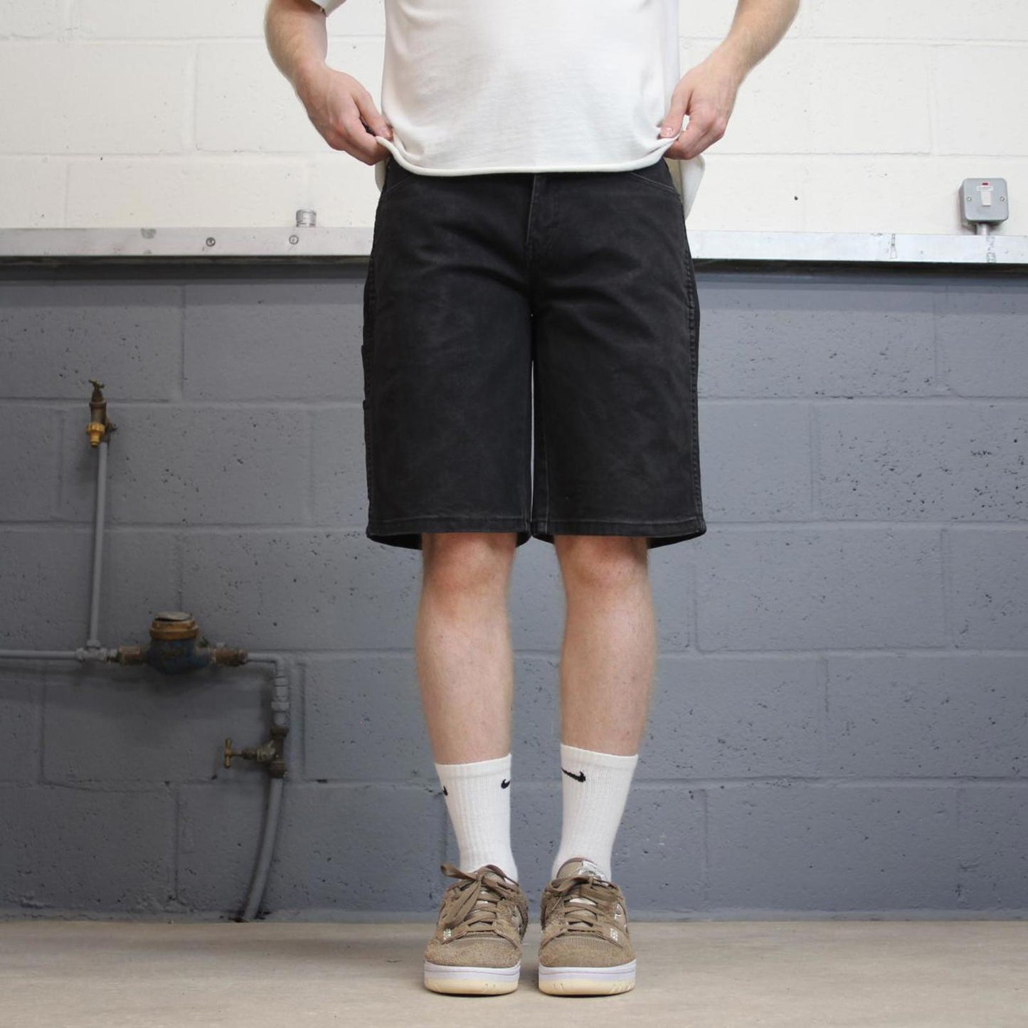 Black Dickies carpenter jorts W30