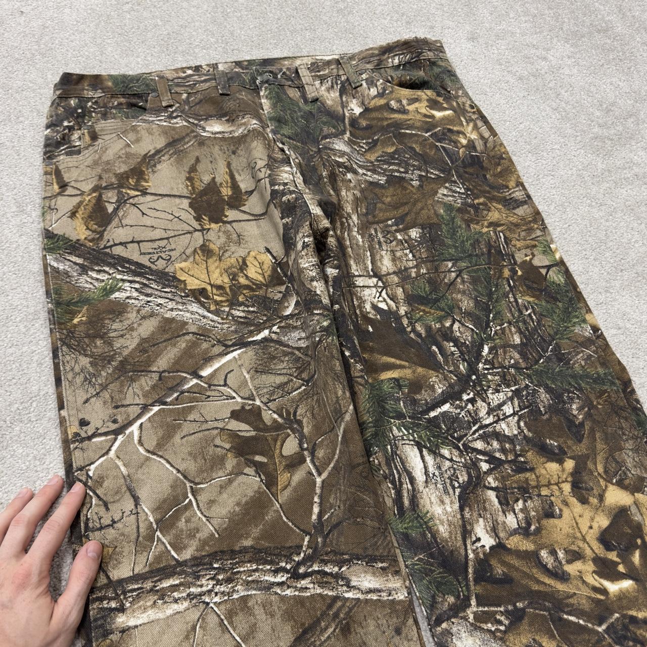 Wrangler pro gear realtree jeans camo pants Y2K khaki camouflage pattern hunting utility trousers