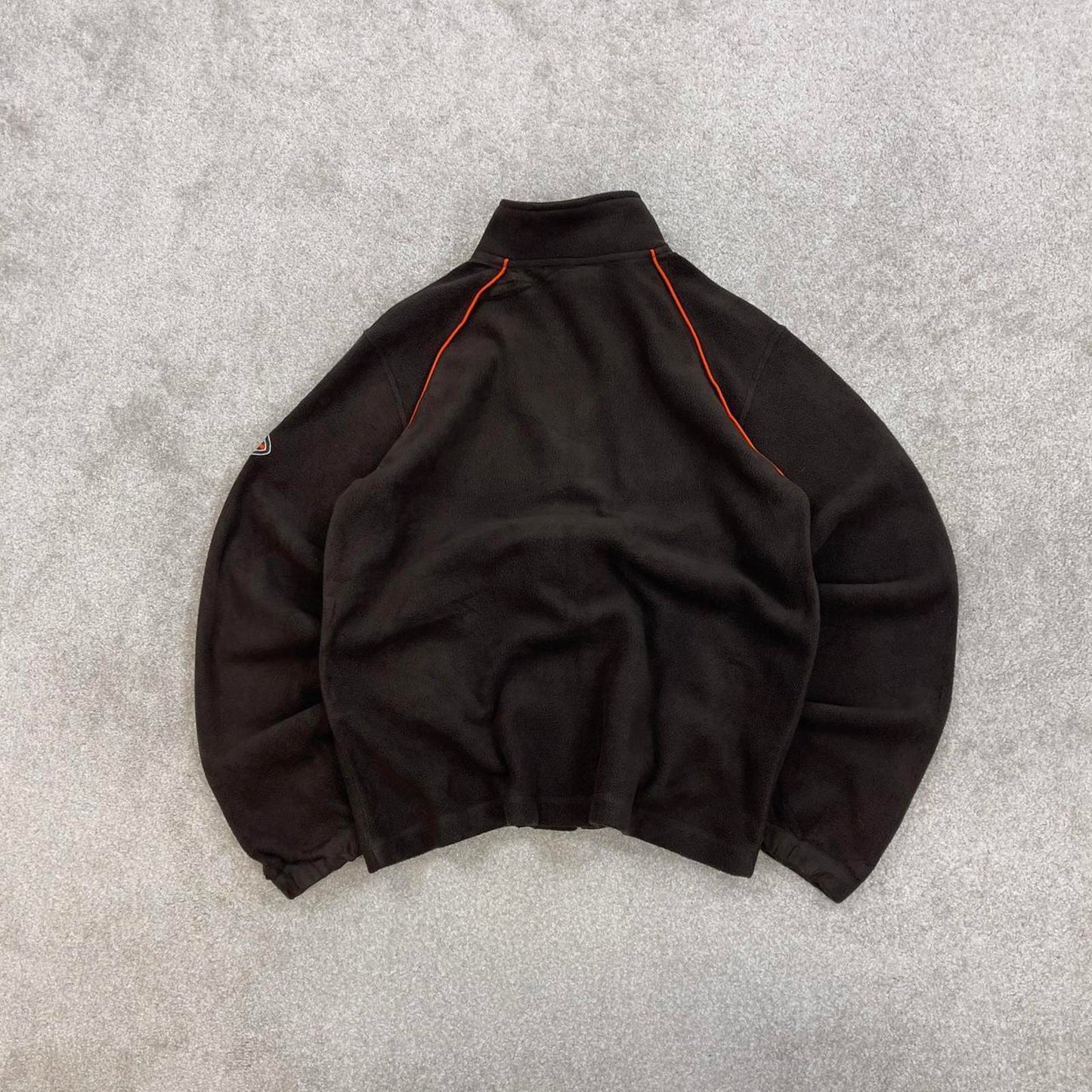 Brown Reebok fleece Large women's full zip up y2k style autumn Cleveland Brown's Team Apparel NFL