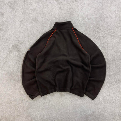 Brown Reebok fleece Large women's full zip up y2k style autumn Cleveland Brown's Team Apparel NFL