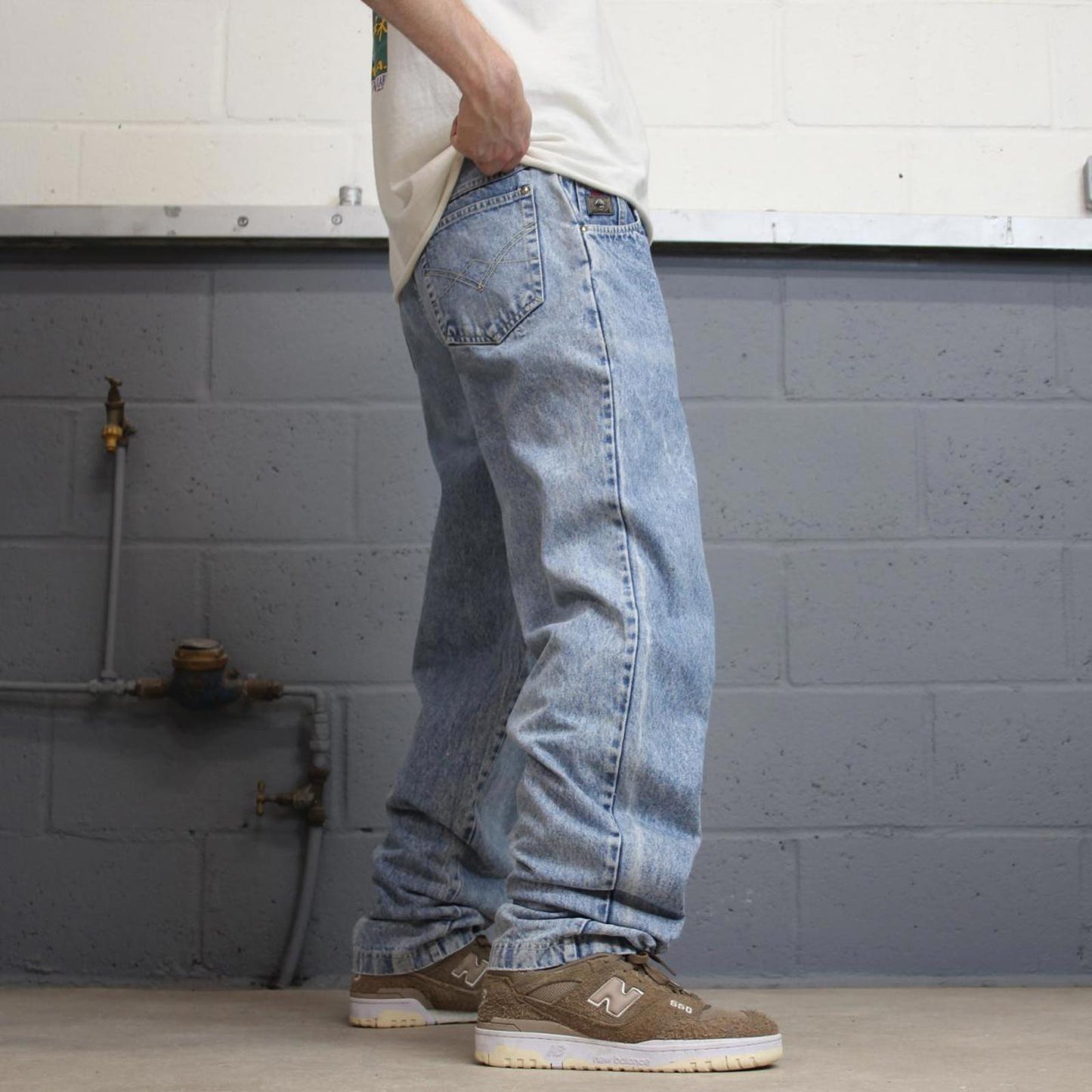 Loose y2k denim jeans W34L34 blue Gitano y2k 90s style hip hop trousers