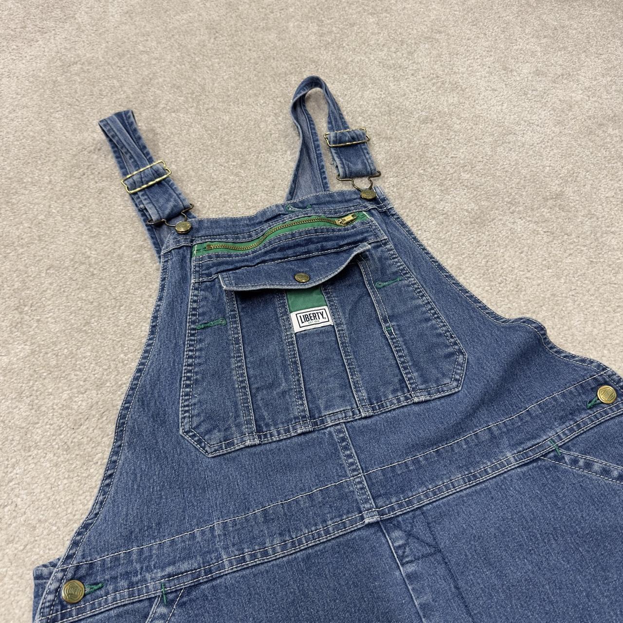 Liberty dungarees denim overalls y2k blue Vintage workwear bib & brace utility