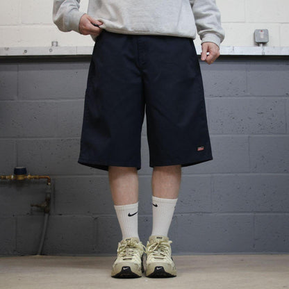 Dickies carpenter shorts long leg navy Twill chino skater style shorts loose long leg