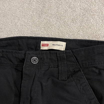 Wrangler cargo pants relaxed fit y2k black Comfy chino style skate work trousers