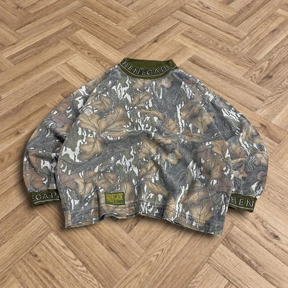 Vintage Renegade camo paintball jersey 90s Boxy fit Mossy Oak camouflage long-sleeved drill top