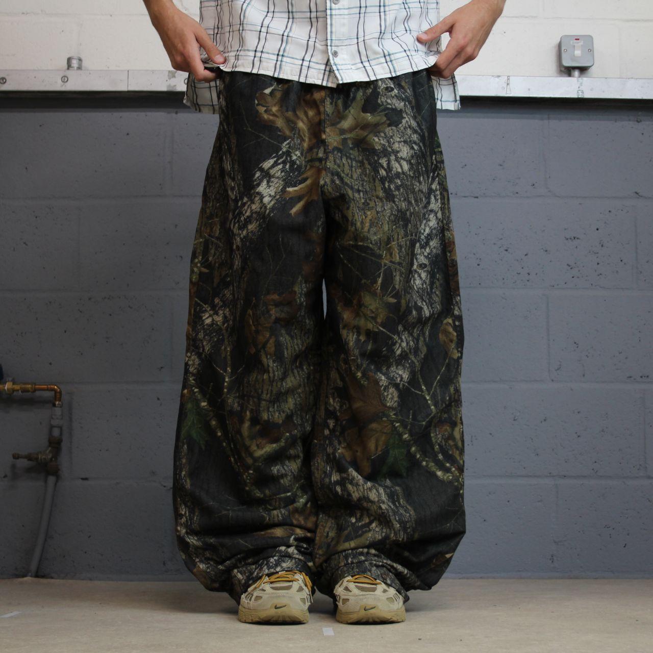 Mad dog mossy oak extra baggy camo trousers Y2K khaki hunting utility trousers