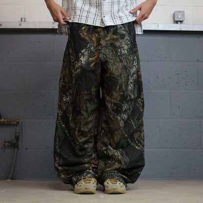 Mad dog mossy oak extra baggy camo trousers Y2K khaki hunting utility trousers