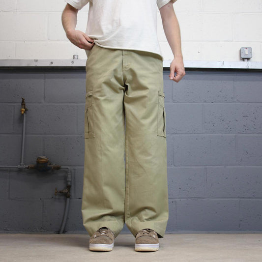 Dickies cargo trousers casual workwear W34L32 Khaki cargos y2k skater style pants utility streetwear